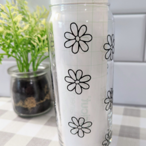 Daisy Glass Can - Minimalist Style
