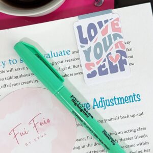Magnetic Bookmark, Motivational Bookmark, Placeholder, Textbook Page Holder, Love Yourself Bookmark