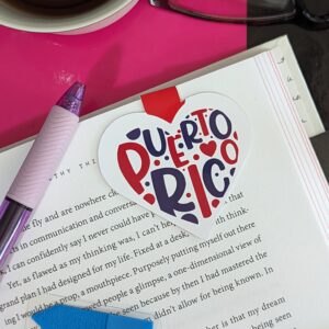 Puerto Rico Heart Magnetic Bookmark