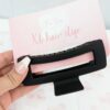 Black XL Claw Hair Clip on a pink card that says XL Hair Clip