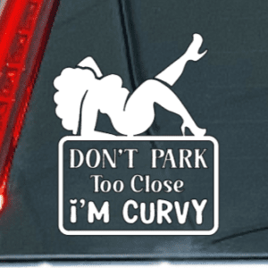 "I'm Curvy" Car Sticker