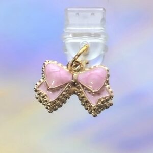Double Bow USB-C Charm – Cute Dust Plug for Devices
