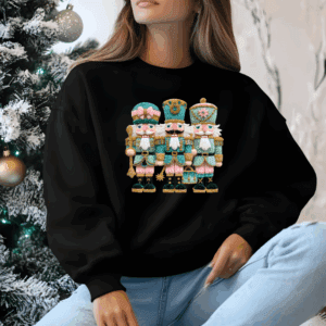 Nutcracker Sweatshirt -Pastel Trio Holiday Pullover, Festive Christmas Apparel